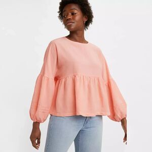 Levi's Made & Crafted Villa Blouse Pink Peach MSRP $248 Size Medium M Women's